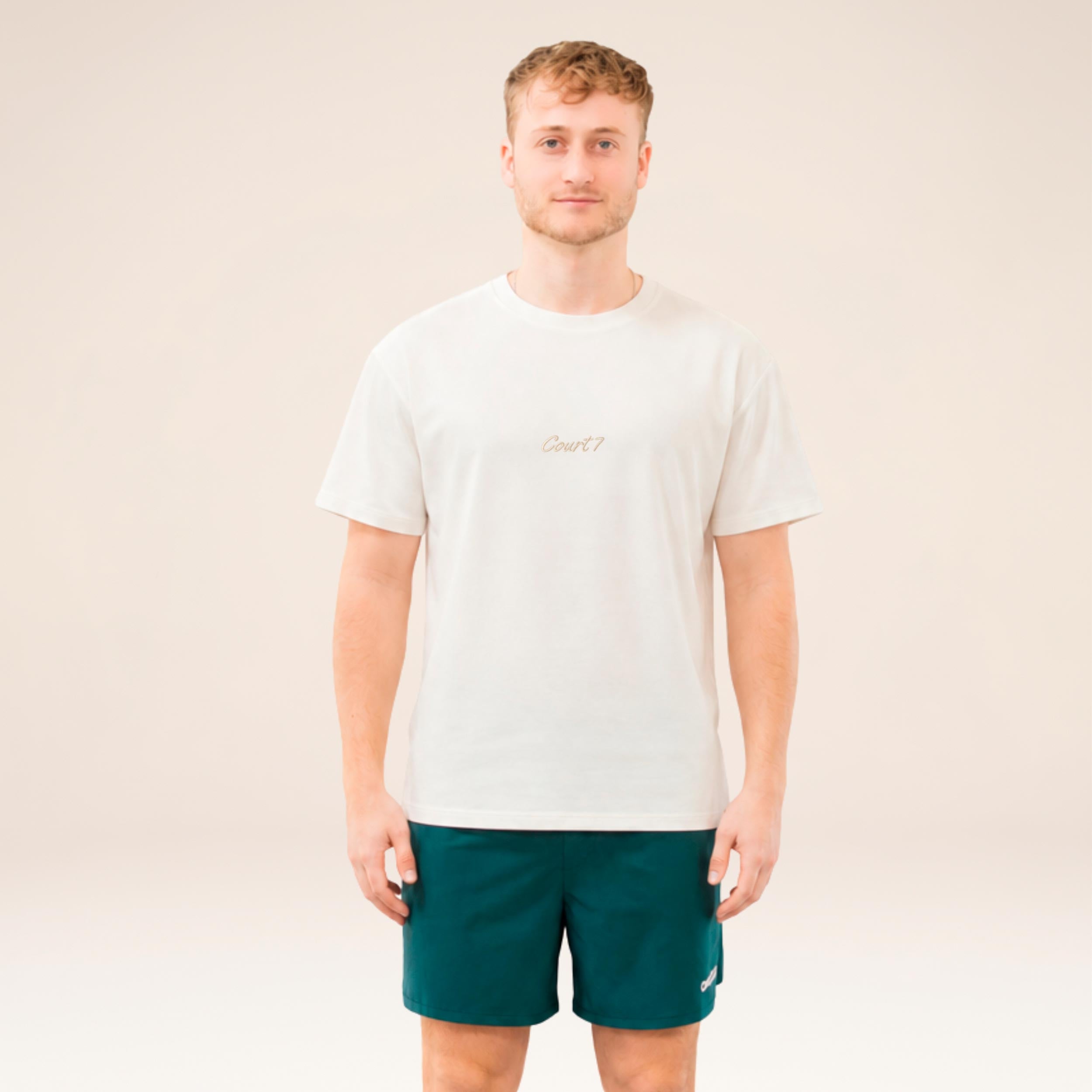 COURT7 AD-IN Basic 2.0 Camiseta de manga corta Unisex - blanco roto