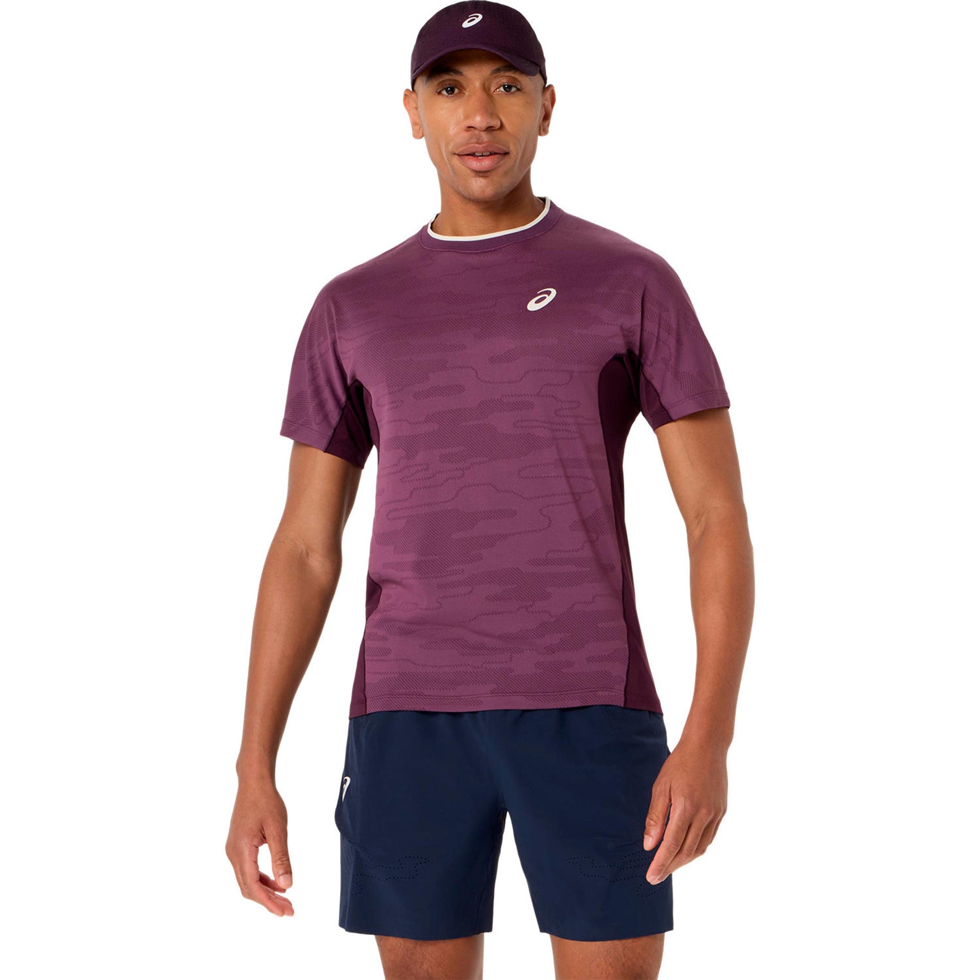 ASICS Match Camiseta de manga corta Hombres - rojo vino
