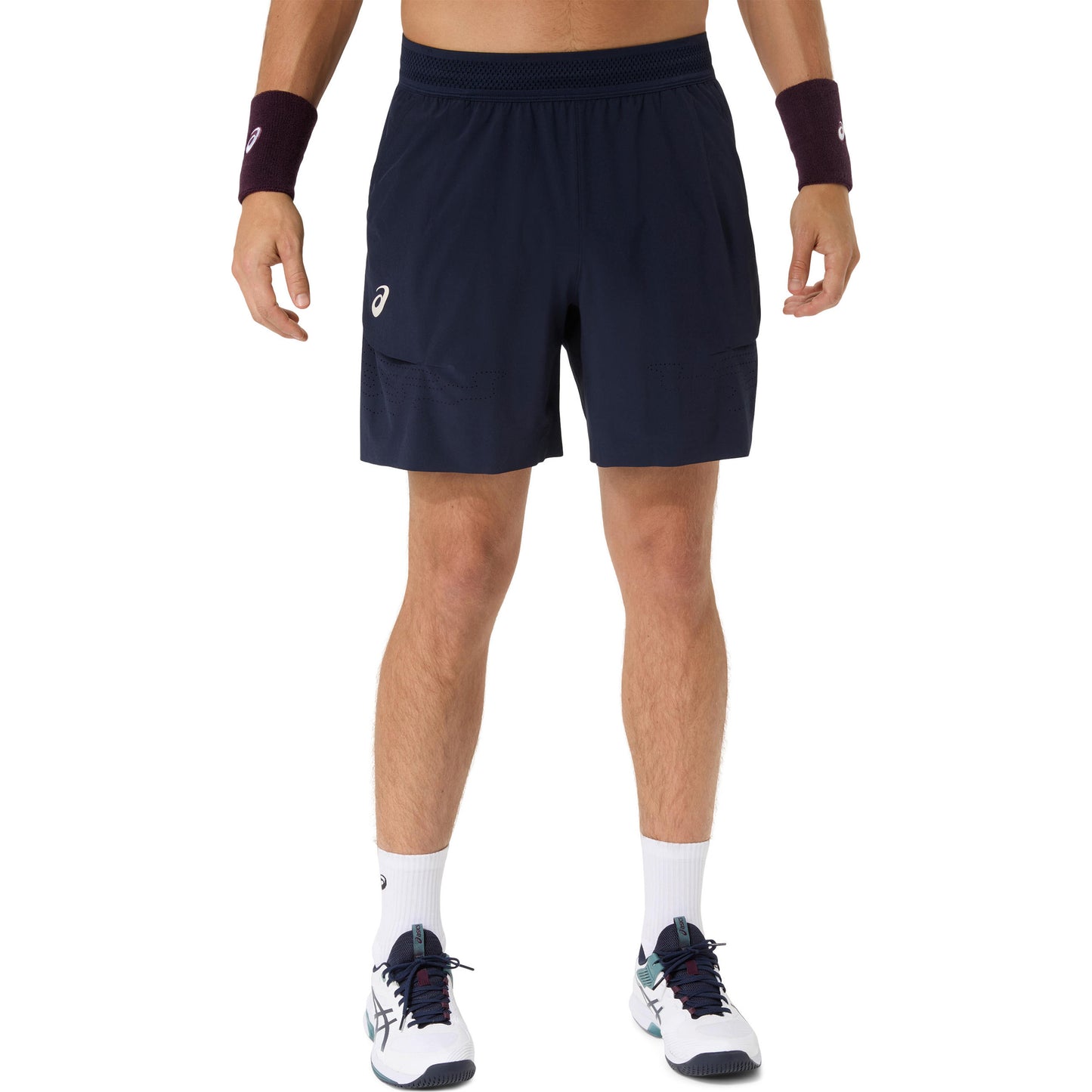 ASICS Match Laser Cut 7in Shorts Hombres - azul oscuro