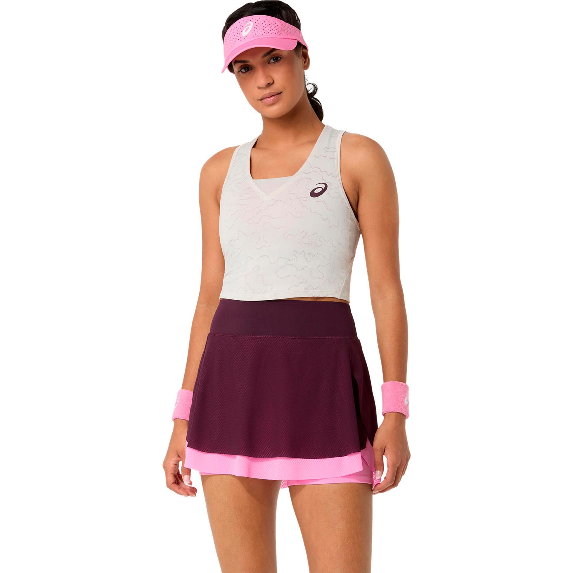 ASICS Match Jacquard Camiseta de tirantes Mujeres - beige