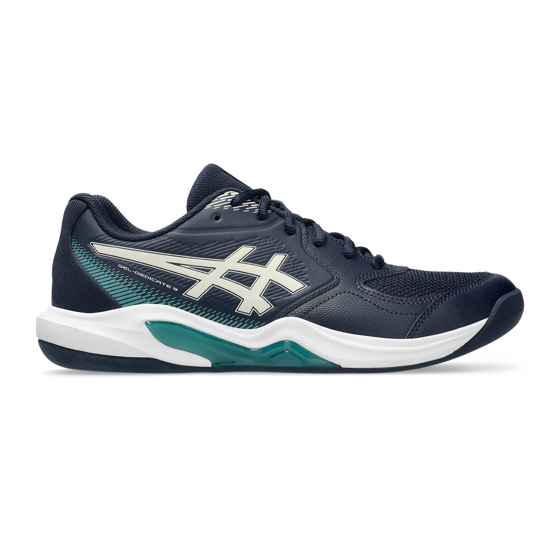ASICS Gel-Dedicate 9 Zapatilla para pista cubierta Hombres - azul oscuro, blanco