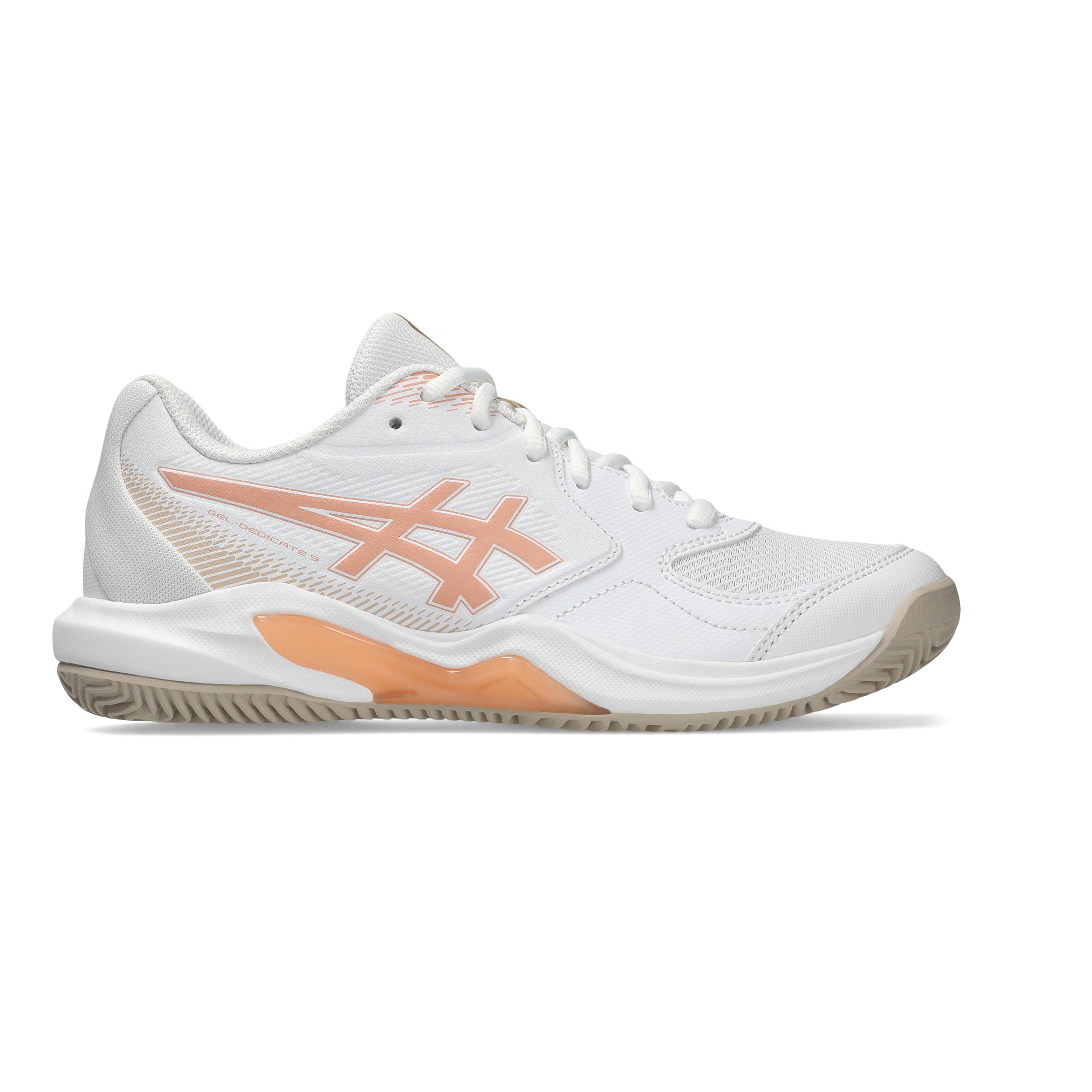 ASICS Gel-Dedicate 9 Zapatilla tierra batida Mujeres - blanco, albaricoque