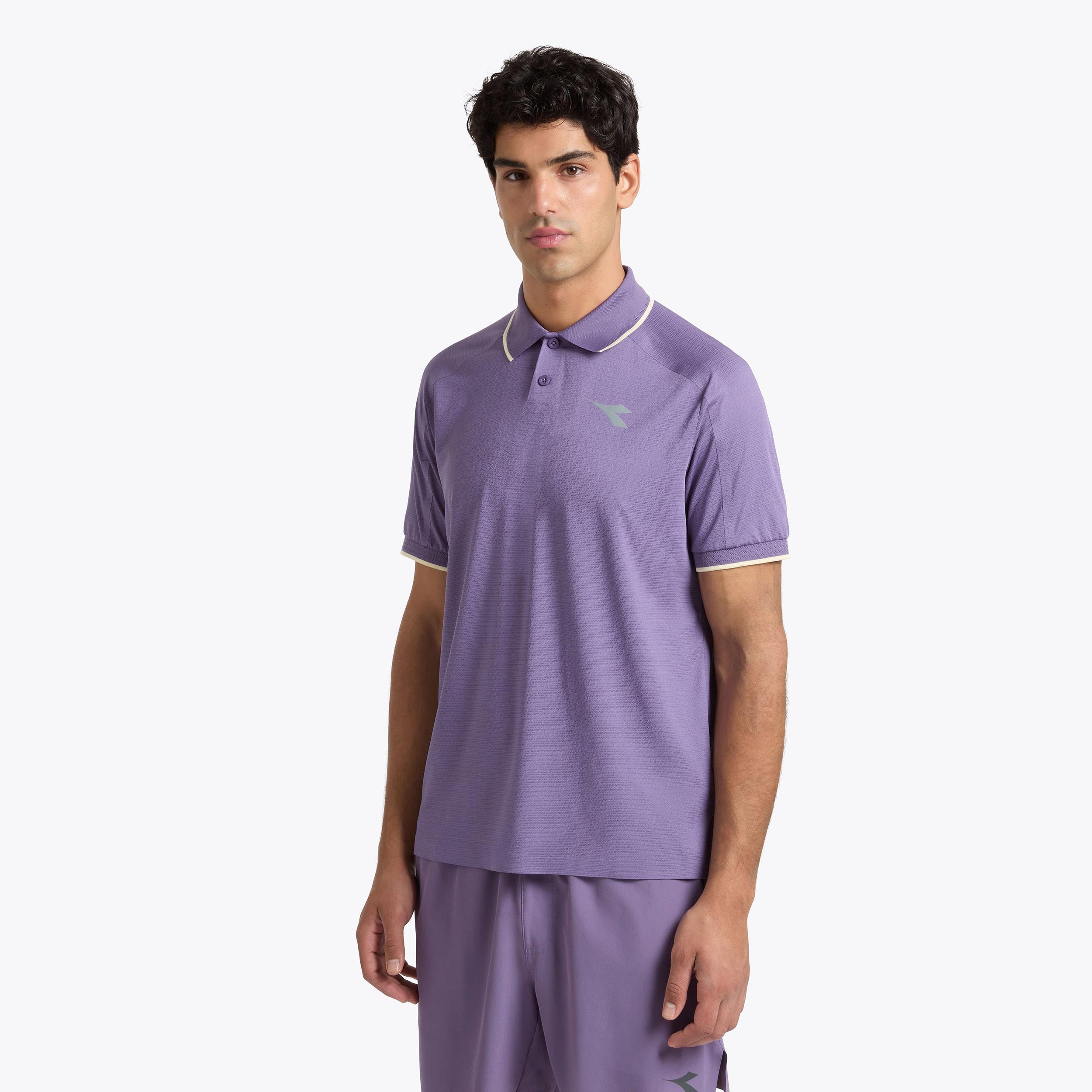 Diadora Fibrazero Polo Hombres - violeta