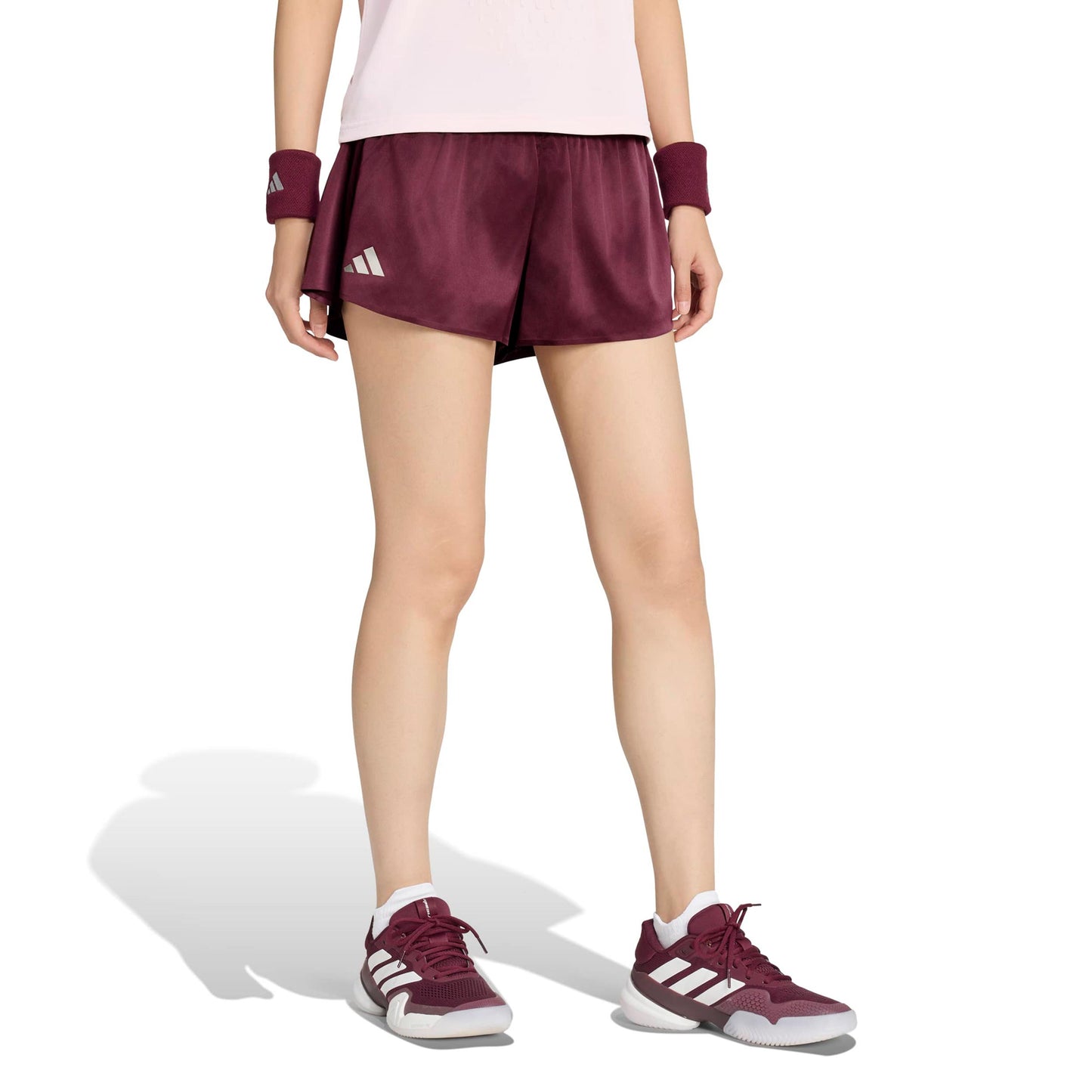 adidas Pro Shorts Mujeres - rojo vino