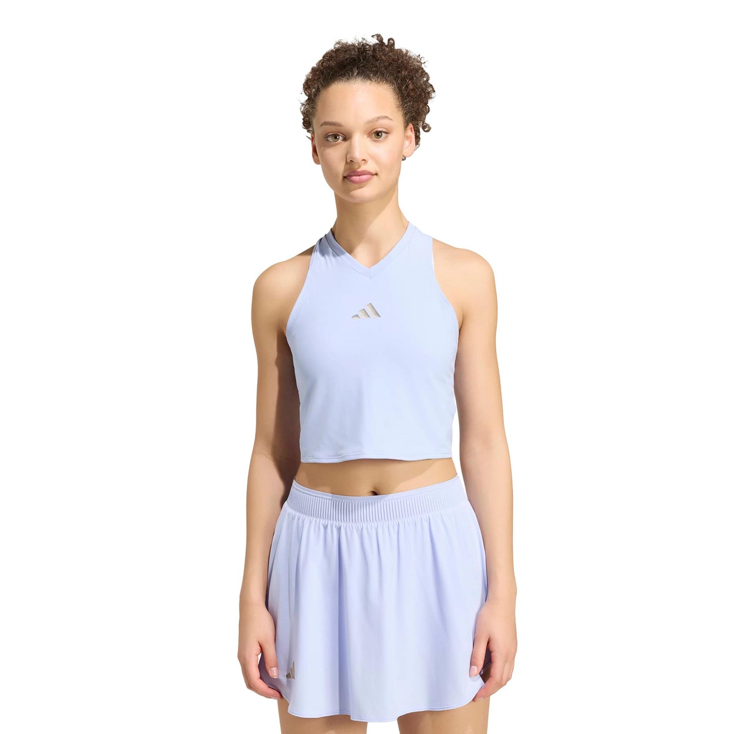 adidas Y- Pro Crop Camiseta de tirantes Mujeres - morado, plateado