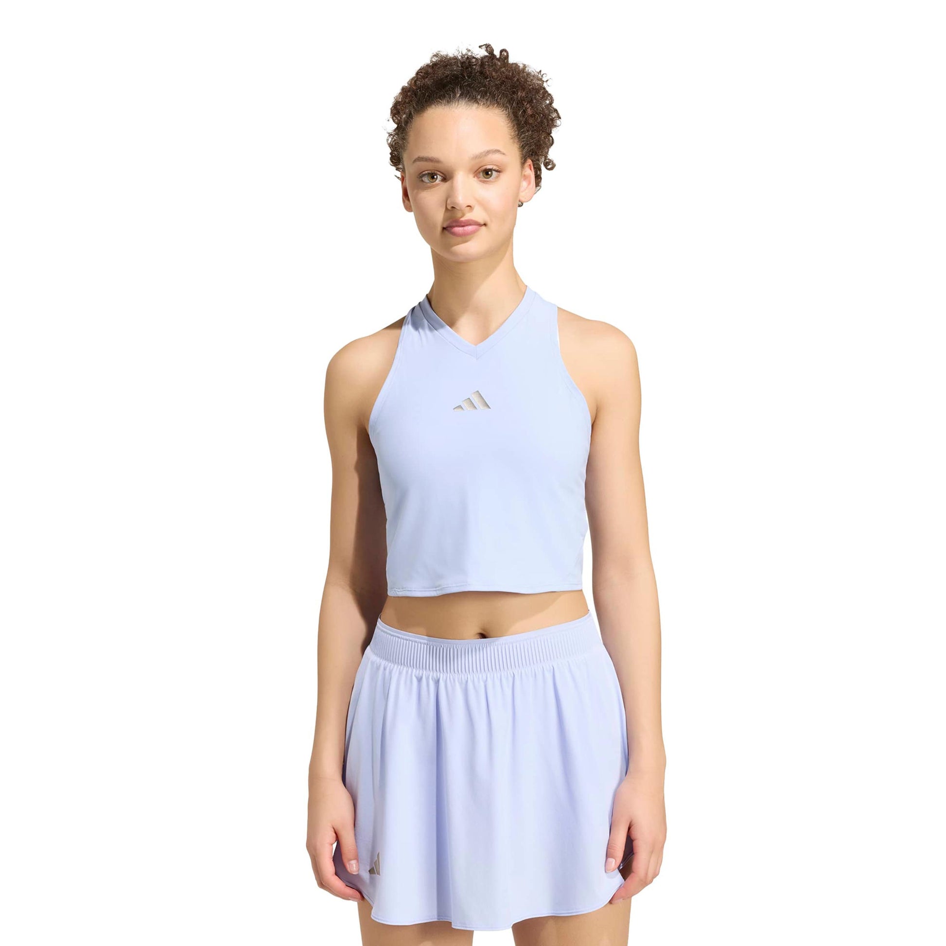 adidas Y- Pro Crop Camiseta de tirantes Mujeres - morado, plateado