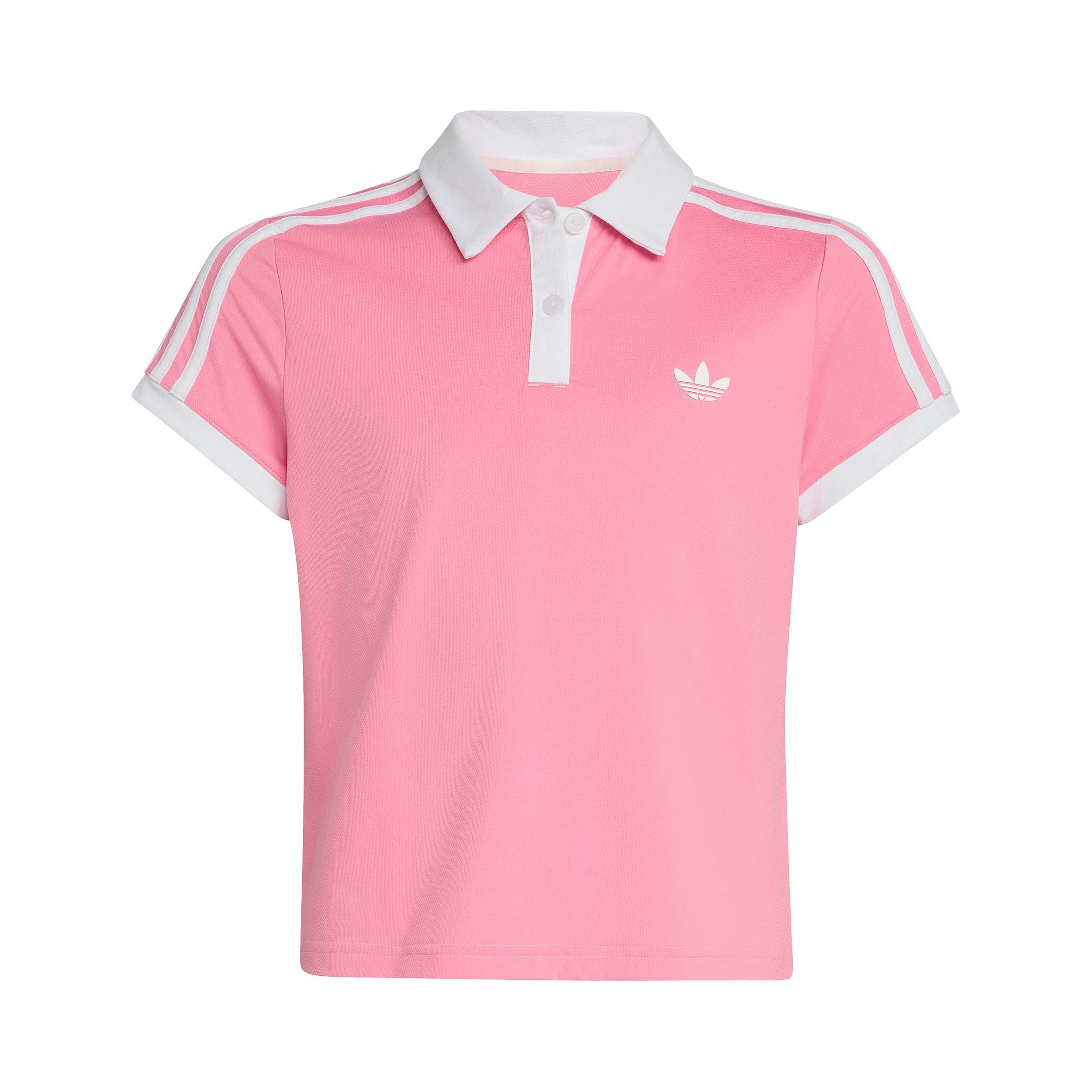 adidas Classics Polo Niños - rosa pastel, blanco