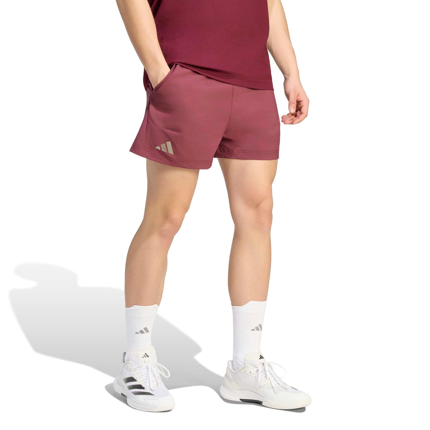 adidas Short & Tight Set Shorts Hombres - rojo vino