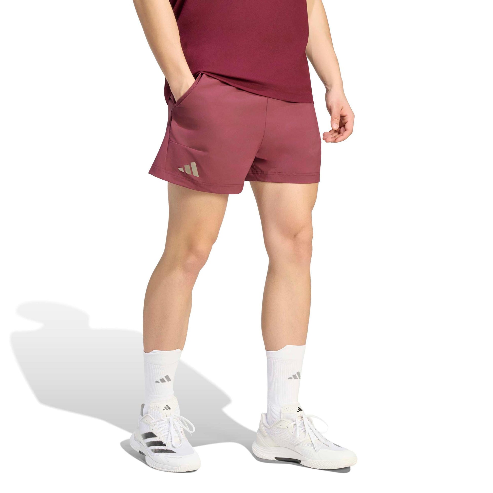 adidas Short & Tight Set Shorts Hombres - rojo vino
