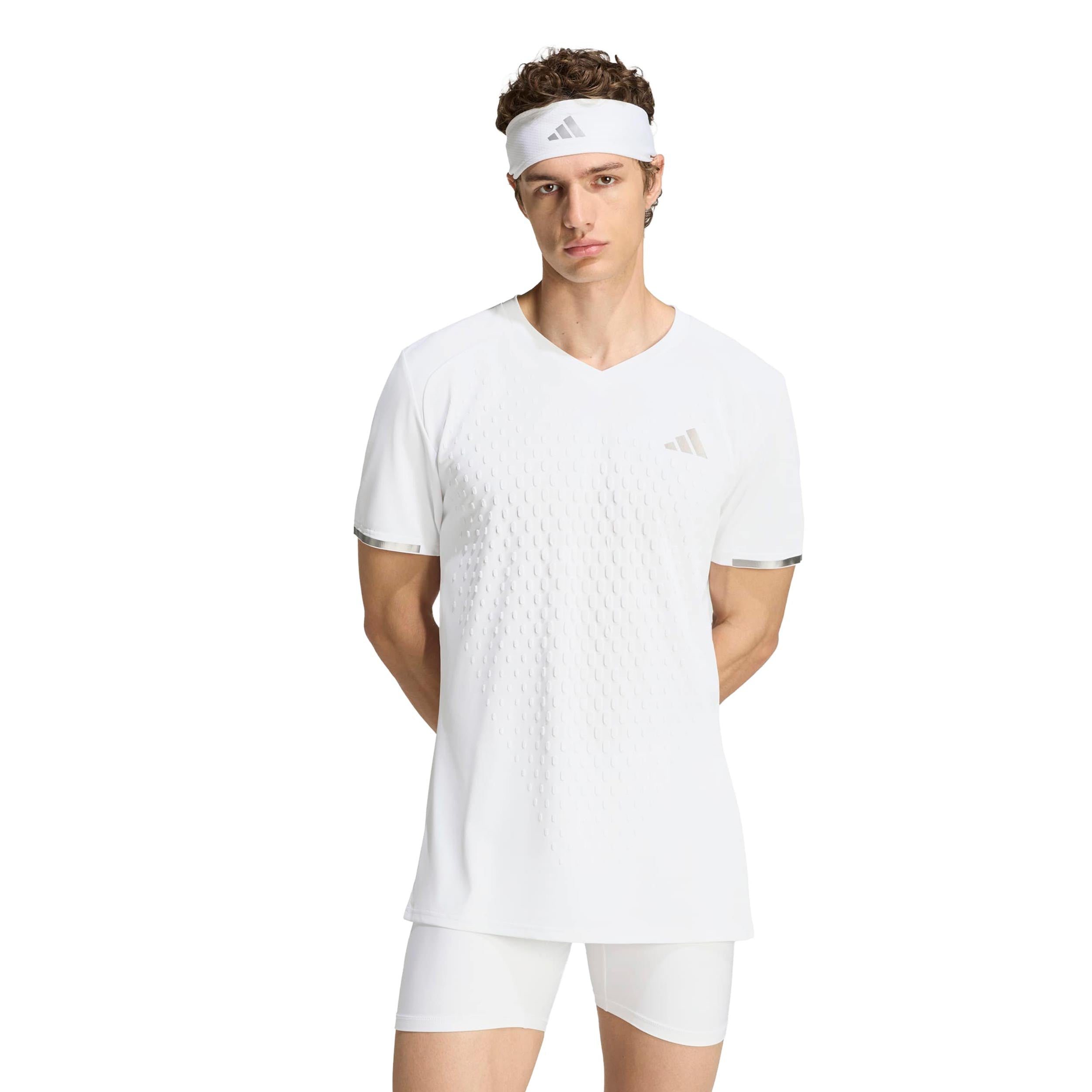 adidas 3D Freelift Pro Camiseta de manga corta Hombres - blanco, plateado