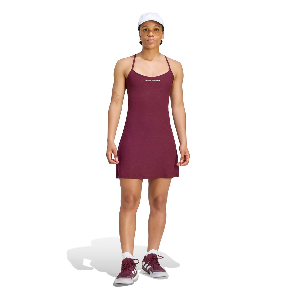 adidas Vestido Mujeres - rojo vino