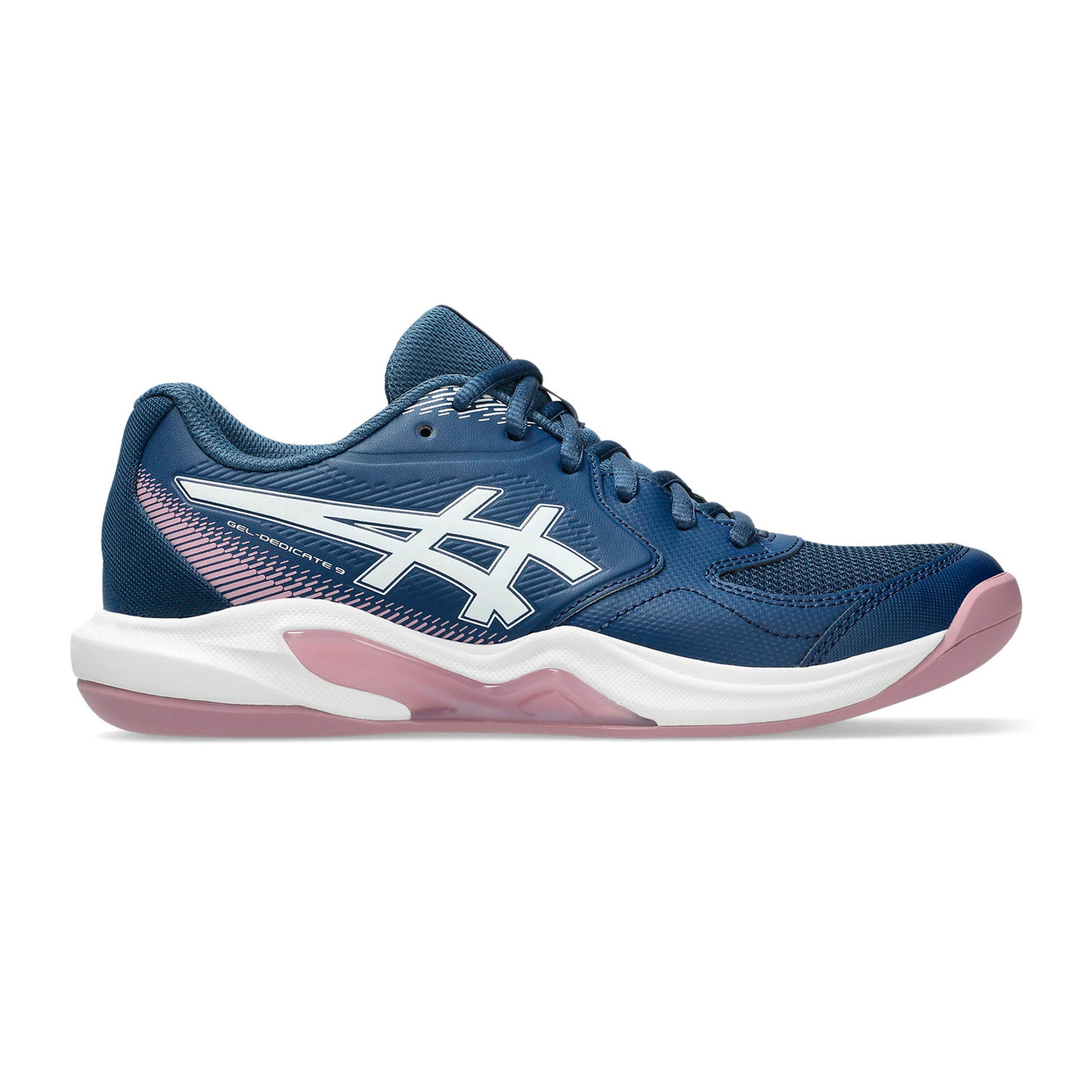 ASICS Gel-Dedicate 9 Zapatilla para pista cubierta Mujeres - azul oscuro, blanco