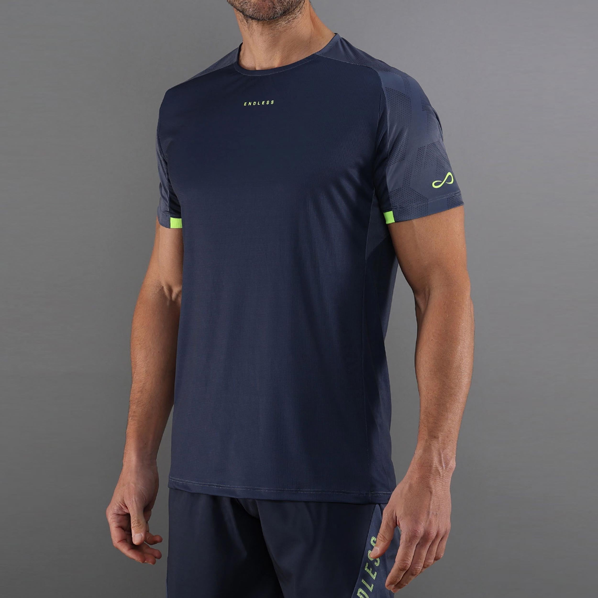 Endless RYKER Camiseta de manga corta Hombres - azul, amarillo neón