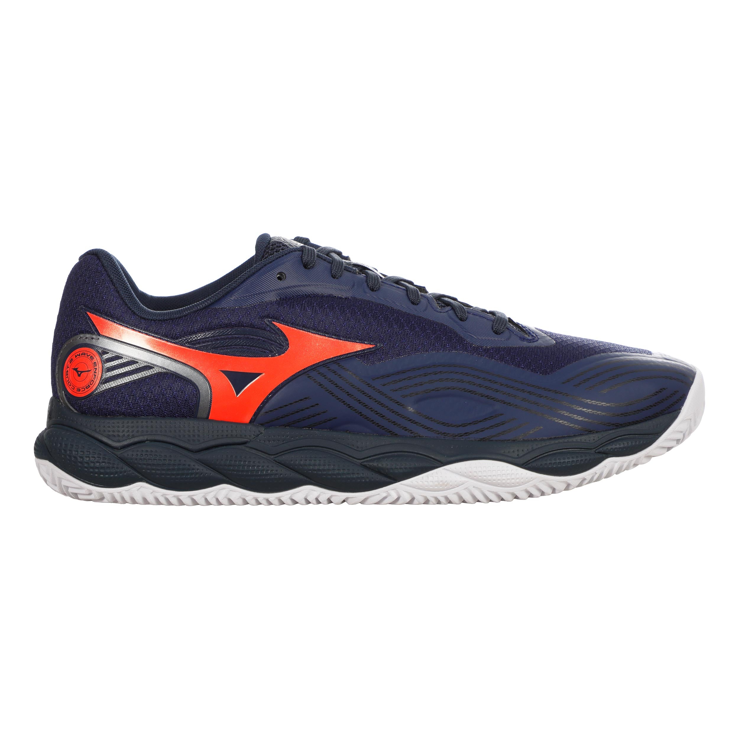 Mizuno Wave Enforce Court 2 Zapatilla tierra batida Hombres - azul oscuro, naranja