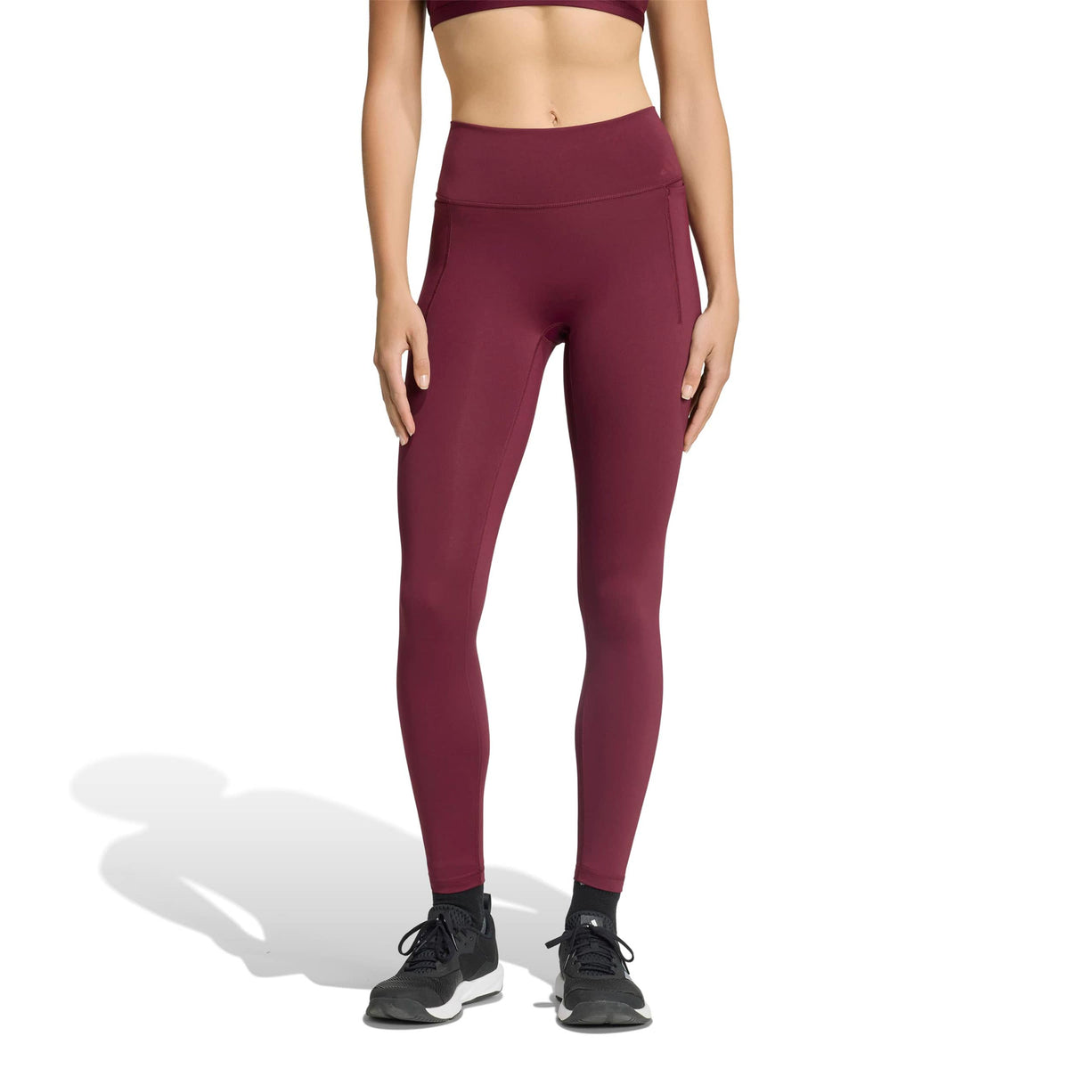 adidas Optime 1/1 Malla Mujeres - rojo vino