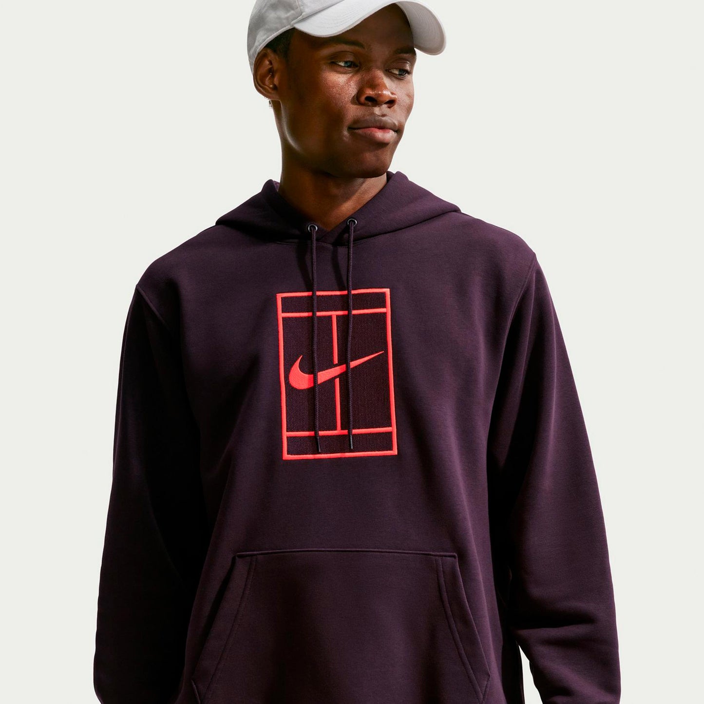 Nike Court Sudadera con capucha Hombres - rojo oscuro