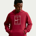 Court Sudadera con capucha Hombres - rojo vino, crema