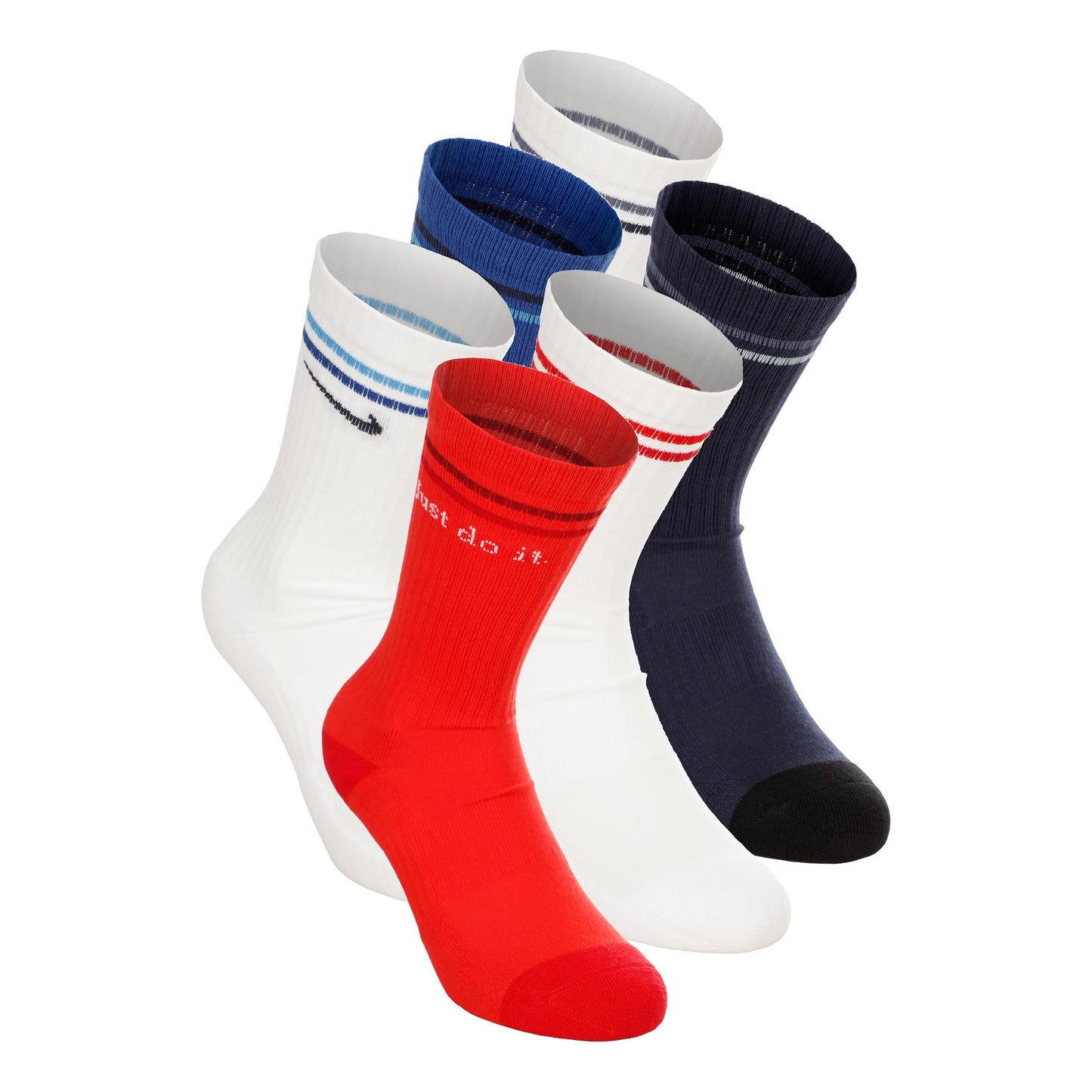Nike Elevated Crew Calcetines de tenis Pack de 6 Niños - multicolor, blanco