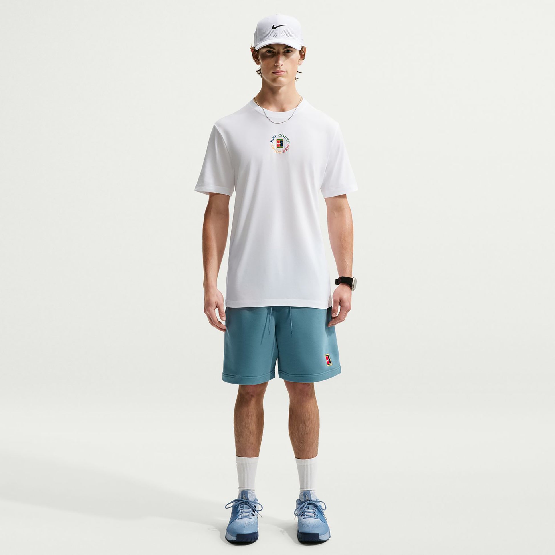 Nike Court Camiseta de manga corta Hombres - blanco