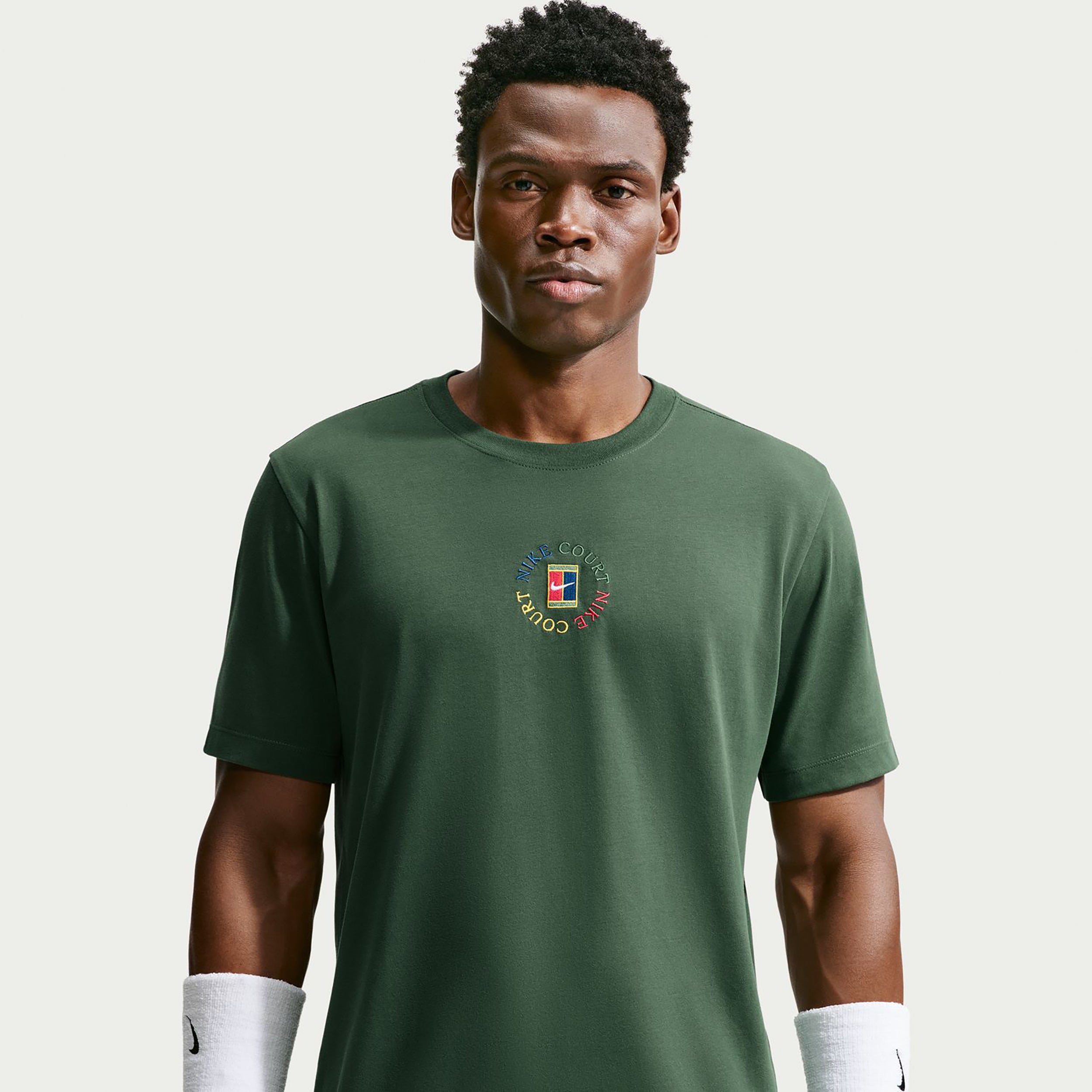 Nike Court Camiseta de manga corta Hombres - verde oscuro