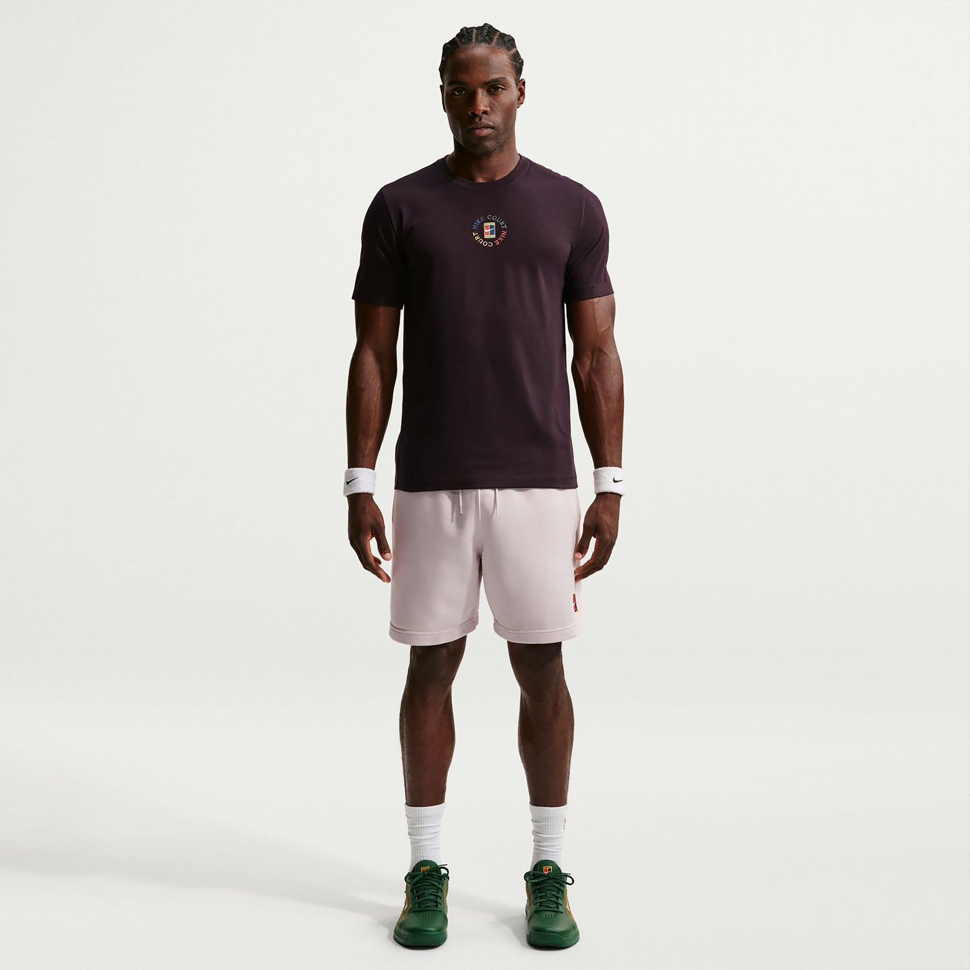 Nike Court Camiseta de manga corta Hombres - rojo oscuro