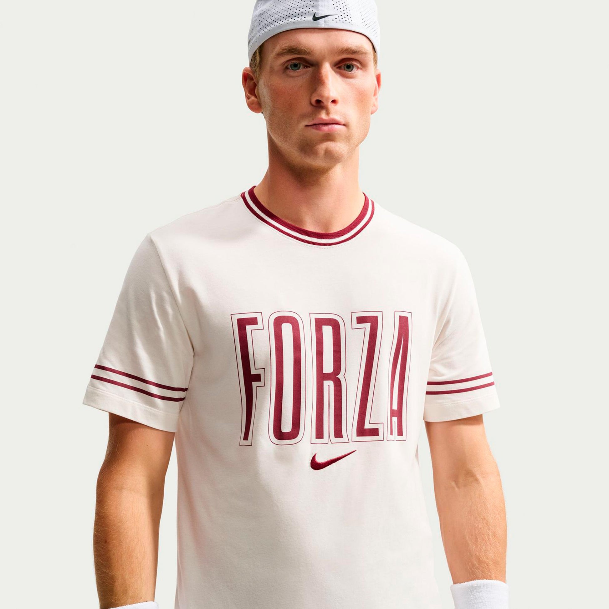 Nike Court Camiseta de manga corta Hombres - crema
