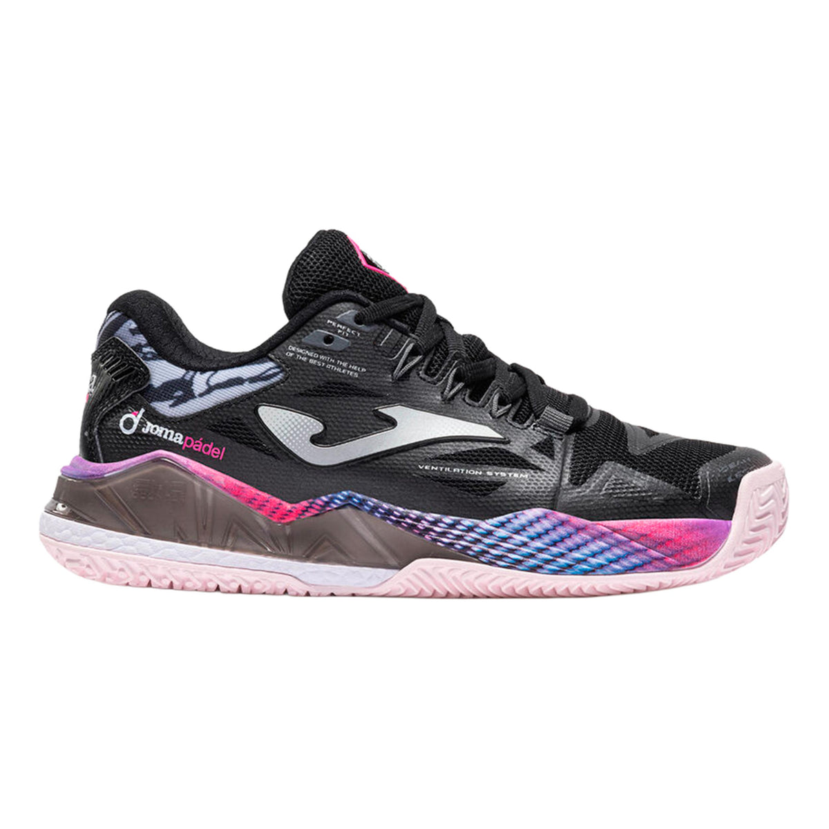 Joma Spin Zapatilla de pádel Mujeres - negro, rosa