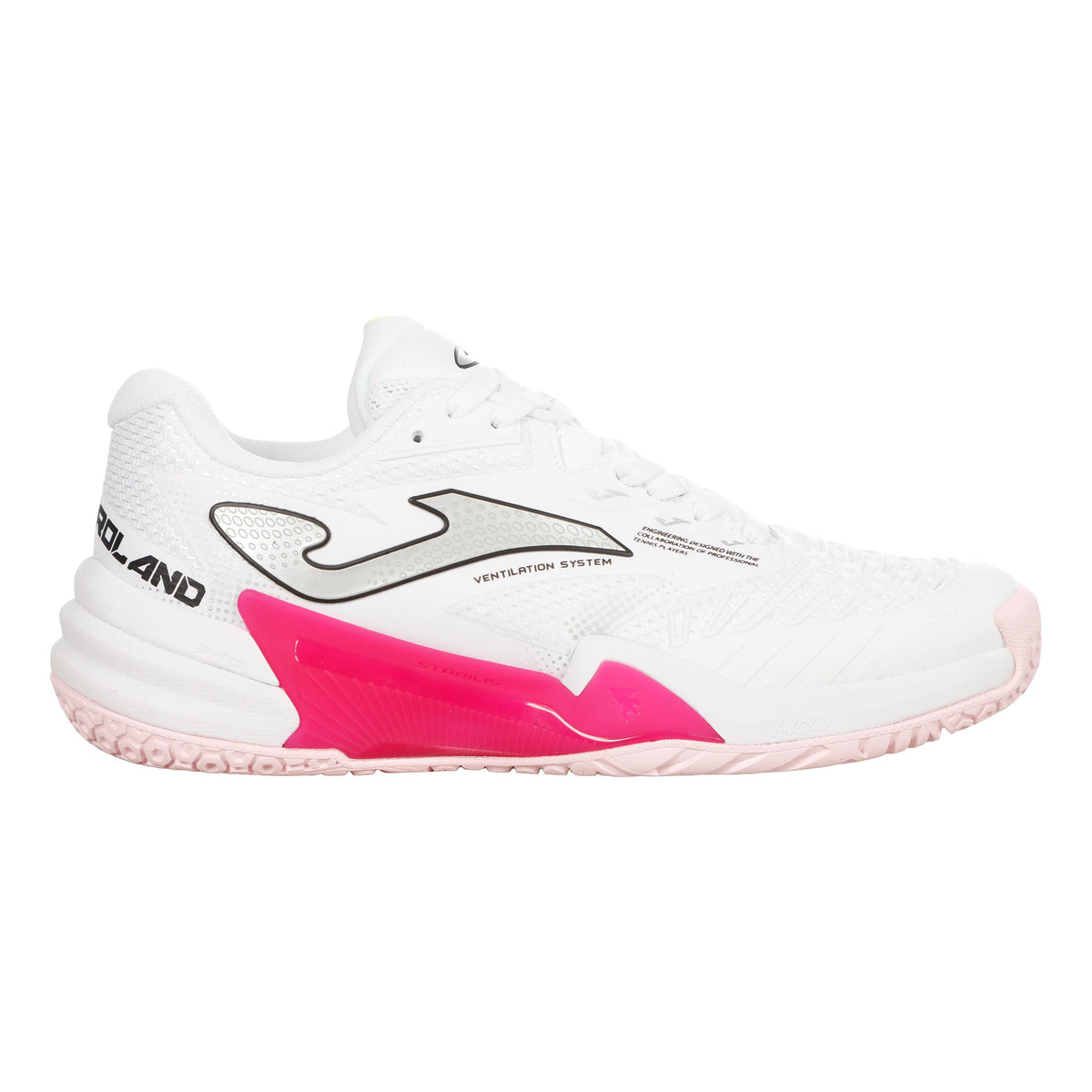 Joma Roland Zapatilla todas las superficies Mujeres - blanco, rosa