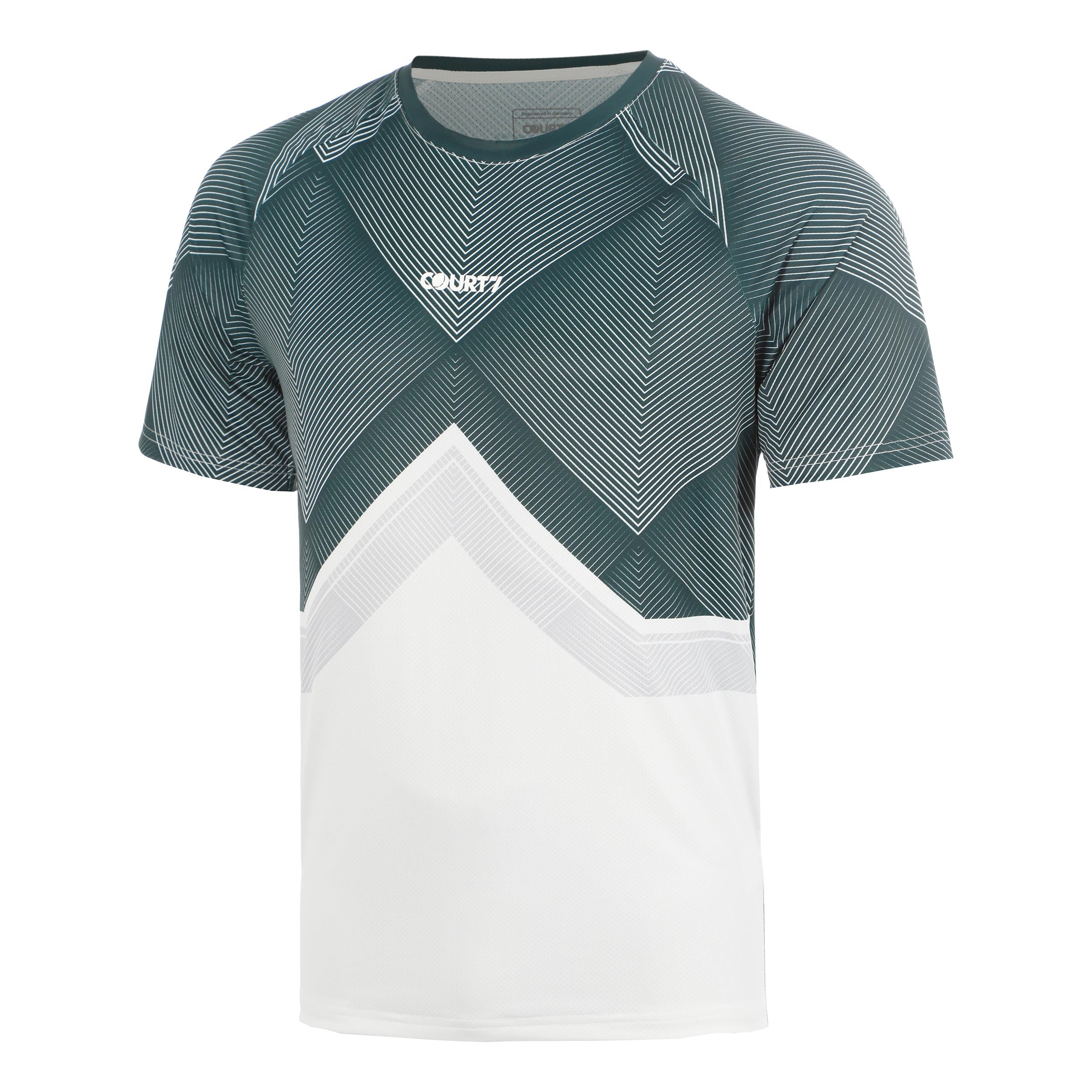 COURT7 Performance Camiseta de manga corta Hombres - verde, blanco