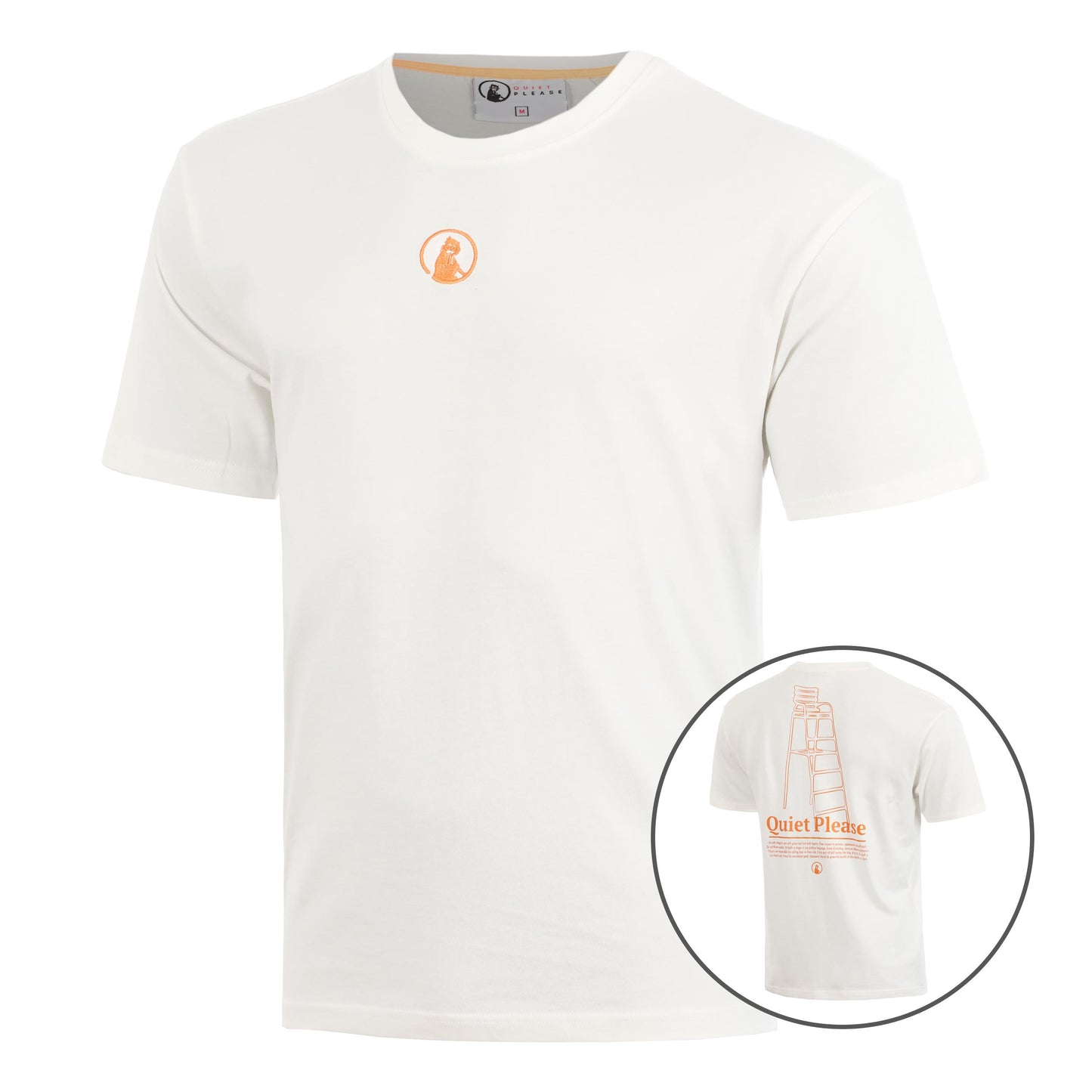 Quiet Please Umpire Loose Fit Camiseta de manga corta Hombres - crema