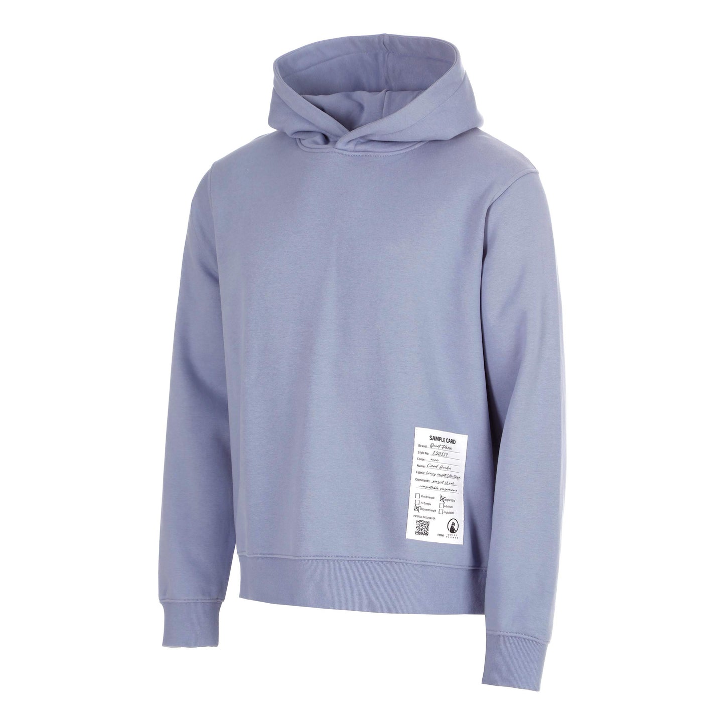 Quiet Please Sample Card Loose Fit Sudadera con capucha Hombres - azul