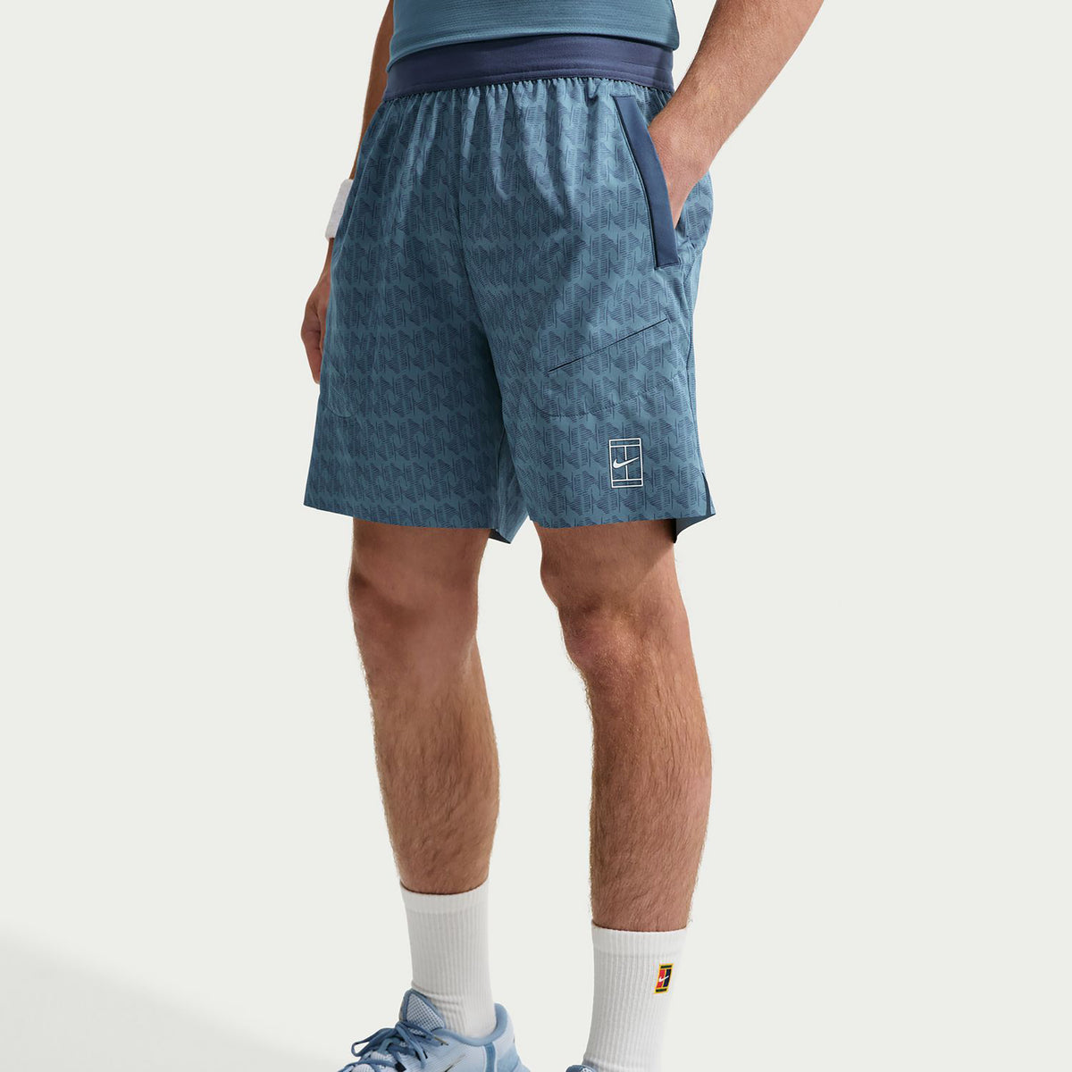 Nike Dri-Fit Shorts Hombres - azul-gris
