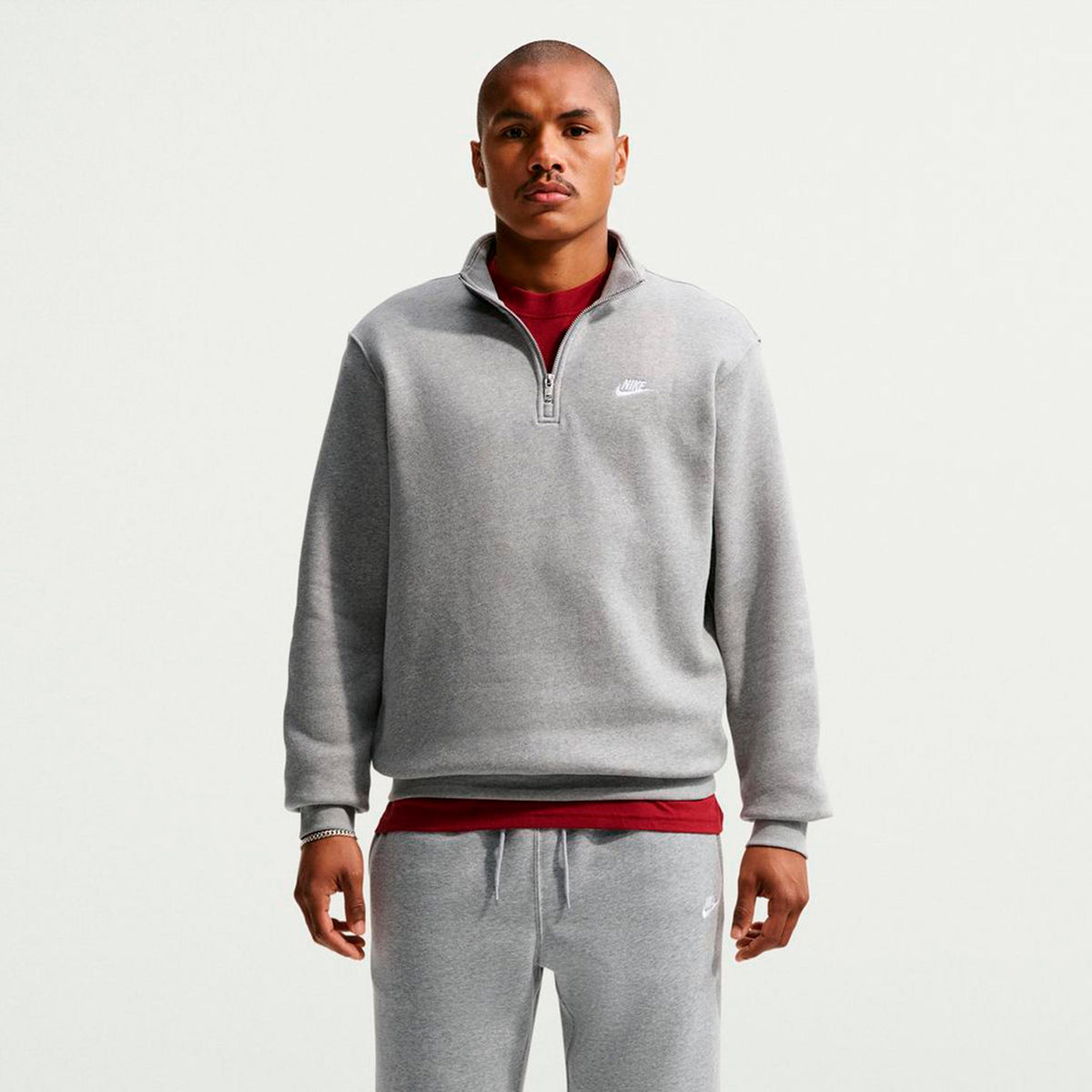 Nike 1/2-Zip Fleece Sudadera Hombres - gris