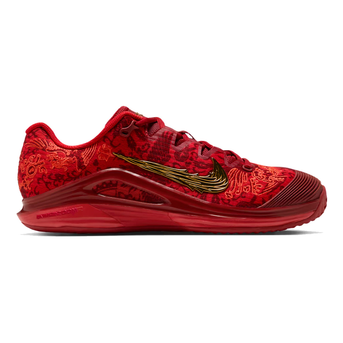 Nike Qinwen Zheng Zoom Vapor 12 Zapatilla tierra batida Mujeres-rojo, dorado