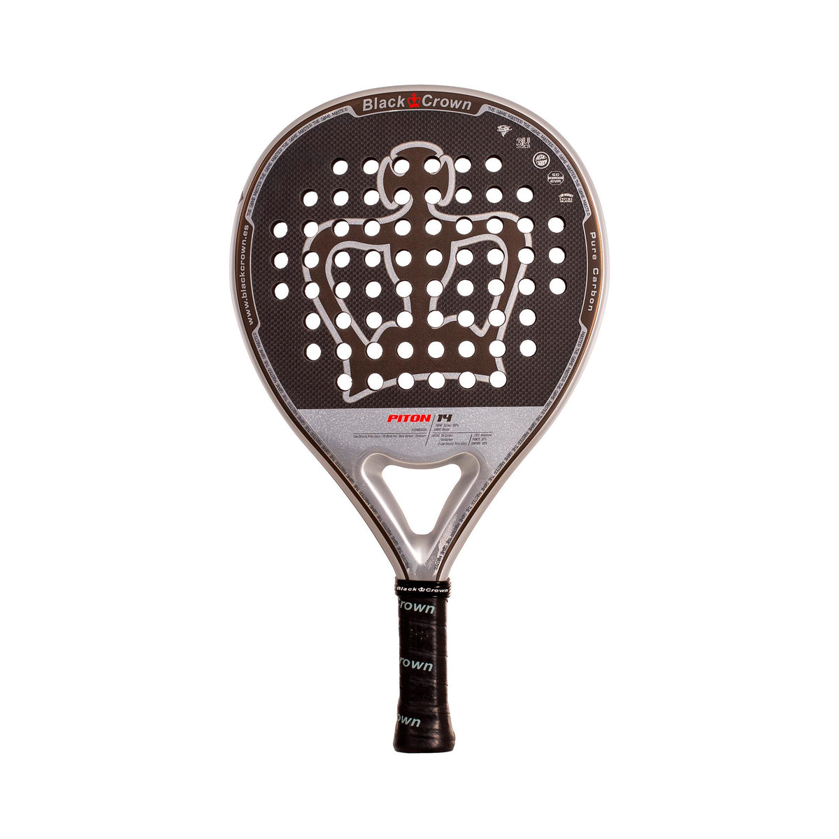 Black Crown Piton 14 Pala de pádel Superficie completa