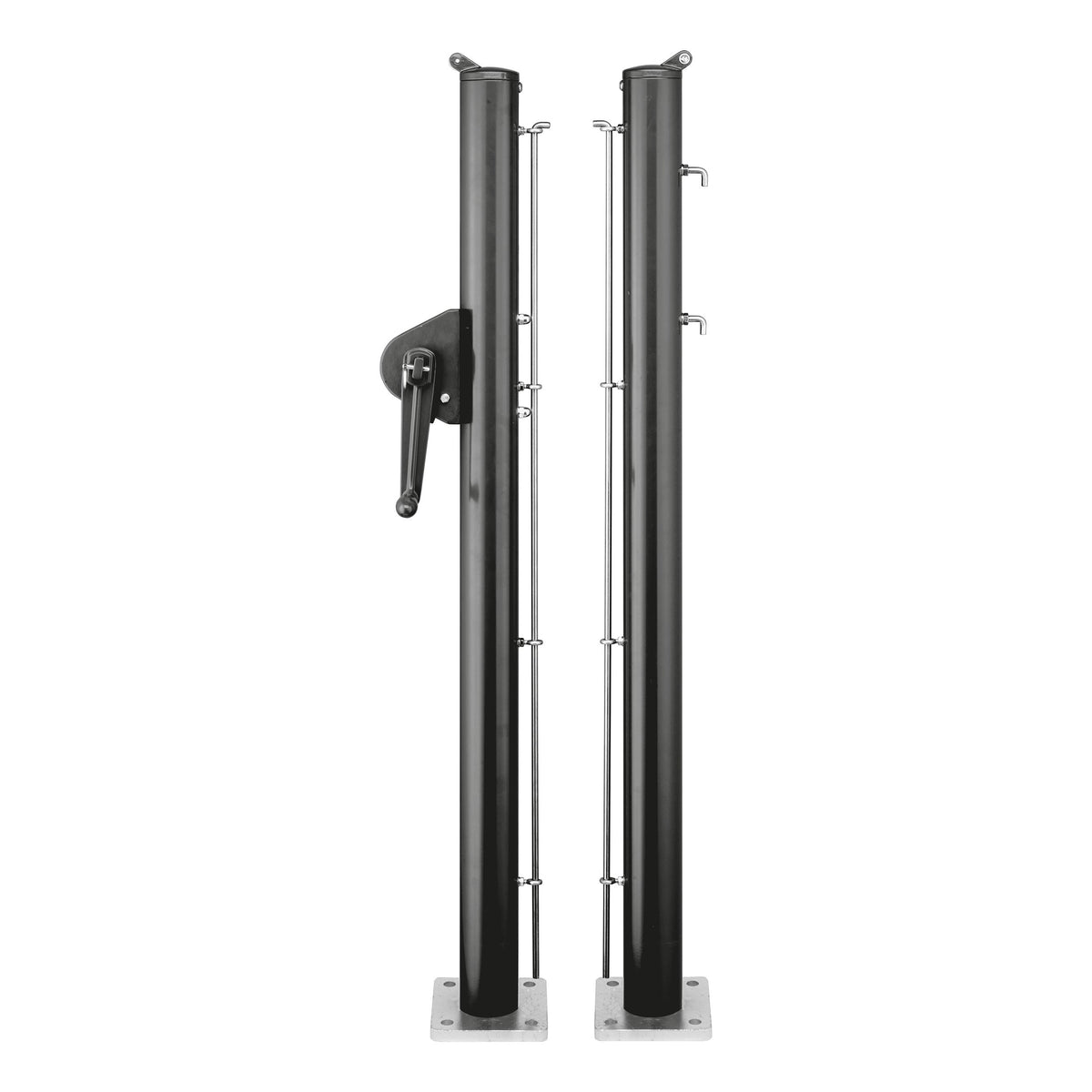 Tegra Padel Netzpfosten rund Ø 73 cm inkl. Bodenplatte Barra de fijación de red - negro