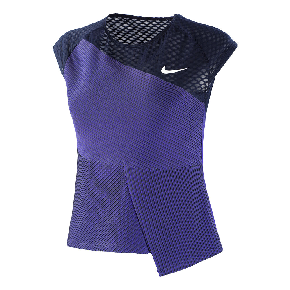 Nike Dri-Fit Advantage Camiseta De Manga Corta Mujeres - Azul Oscuro
