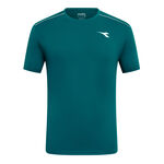 Ropa de tenis Diadora Diadora Court Camiseta de manga corta Hombres-verde oscuro