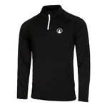 Ropa de tenis Quiet Please Quiet Please Big Serve 1/4 Zip Camiseta De Manga Larga Hombres-Negro,Blanco