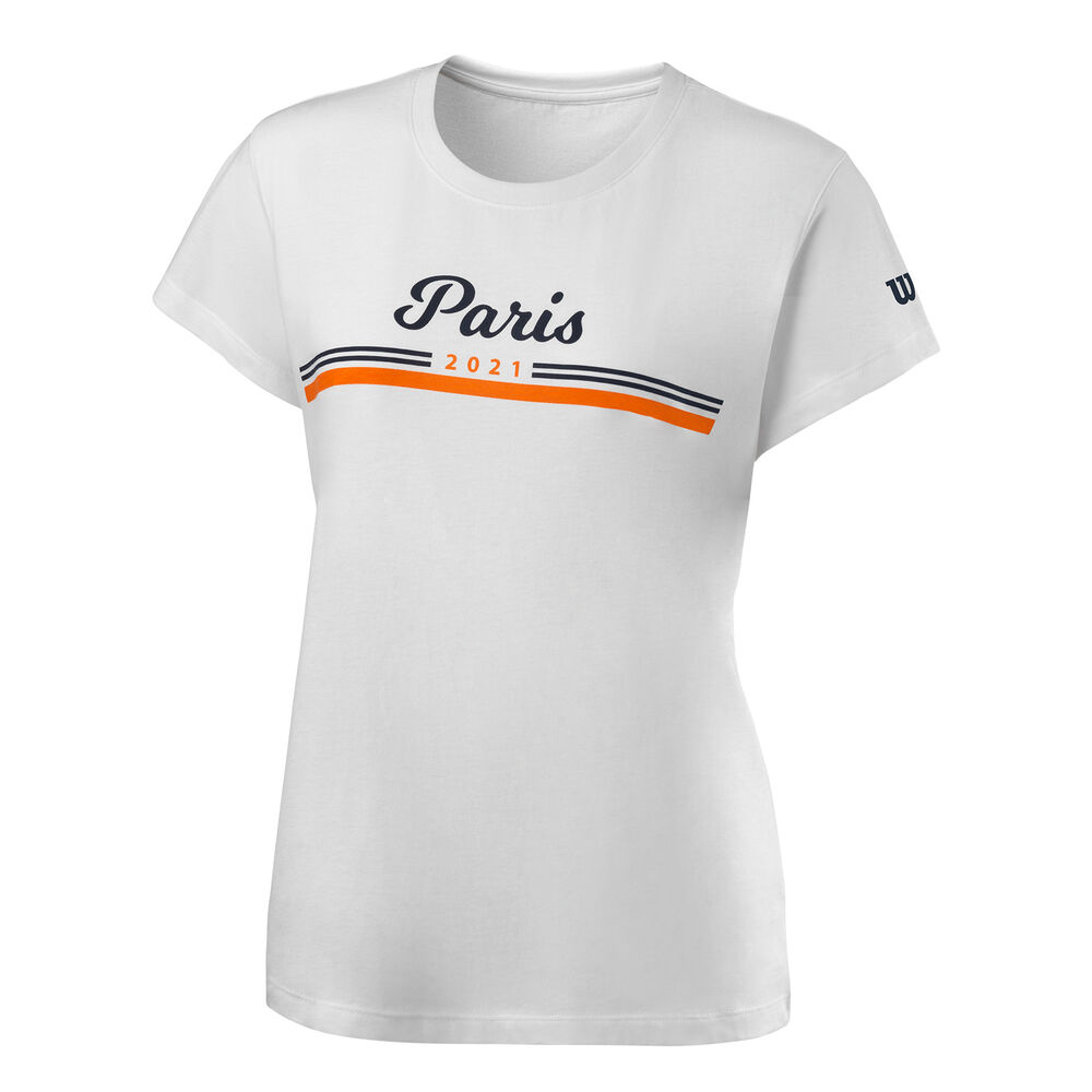 Paris 2021 Tech Camiseta De Manga Corta Mujeres - Blanco, Naranja