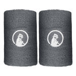 Ropa de tenis Quiet Please Quiet Please Long Cinta para sudor - Pack de 2 Unisex-gris oscuro, blanco