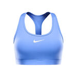 Ropa Nike Nike Swoosh Medium Sujetador deportivo Mujeres - azul claro, blanco
