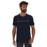 Ropa Lotto Lotto MSC II Logo Tee Camiseta de manga corta Hombres-azul oscuro