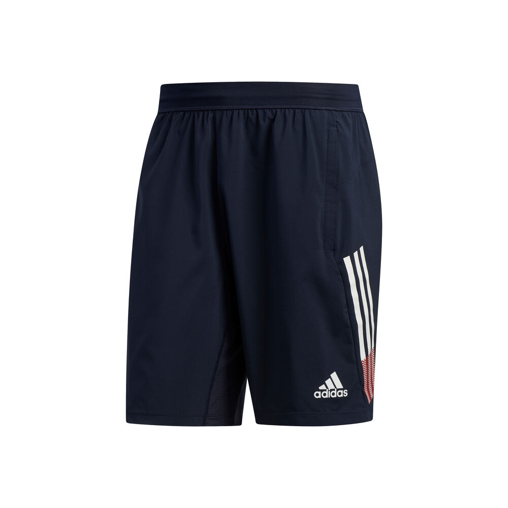 4K 3-Stripes Woven Shorts Hombres - Azul Oscuro, Blanco