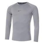 Ropa Nike Nike Pro Camiseta De Manga Larga Hombres-Gris Claro