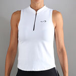Padelbekleidung Endless Endless Glam Polo Mujeres-Blanco