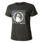 Ropa Quiet Please Quiet Please Glitter Word Salad Camiseta De Manga Corta Mujeres-Antracita