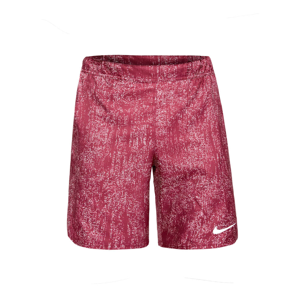 Court Flex Victory 9in Shorts Hombres - Rojo Oscuro, Blanco