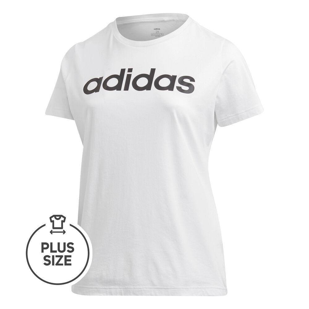 Adidas Essentials Linear Slim Camiseta De Manga Corta Mujeres - Rosa, Coral