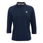 Ropa Tecnifibre Tecnifibre Thermozip 3/4 Camiseta de manga larga Mujeres - azul oscuro, 